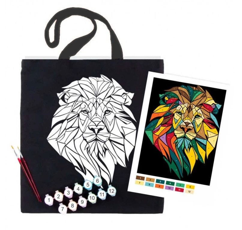 Taška k vymalování - motiv lev