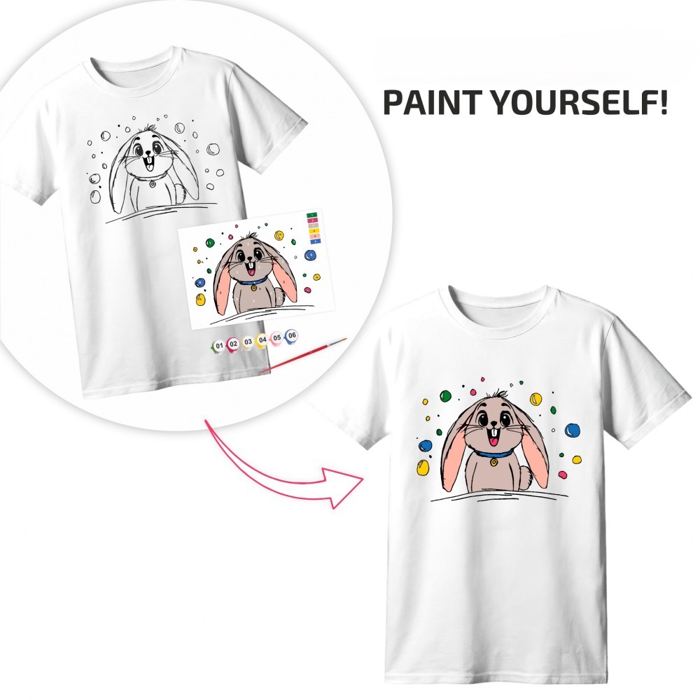 Tričko k pomalování - zajíček