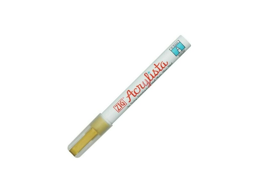 Akrylový fix ZIG Acrylista metalický 0,5 mm zlatý