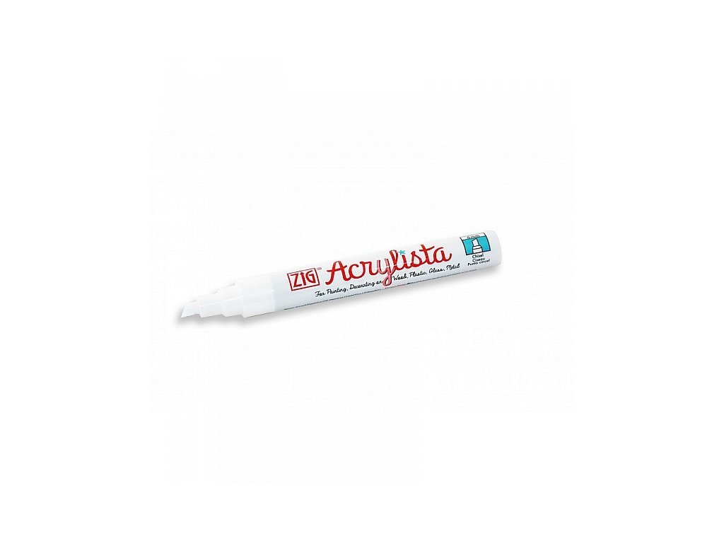 Akrylový fix ZIG Acrylista Chisel 6 mm - 000 Artic White