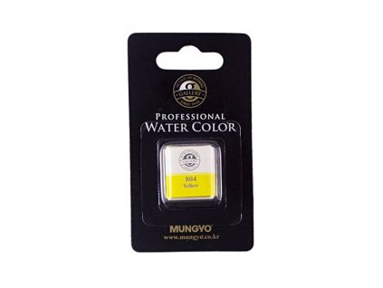 Akvarelová barva v půlpánvičce Mungyo - 804 Yellow