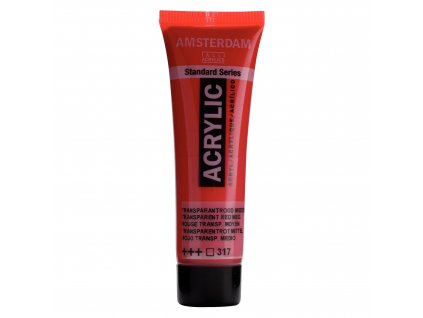 Akrylová barva Amsterdam Standard - 317 Transparent Red Medium