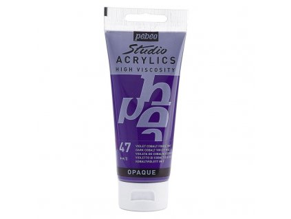 Akrylová barva Pébéo Studio Acrylics - 47 Dark Cobalt Violet Hue