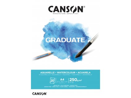 Canson Graduate Watercolour Skicák v lepené vazbě A4, 250g, 20 listů