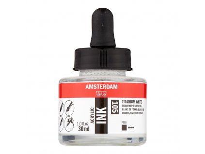 Akrylový inkoust Amsterdam - 105 Titanium White