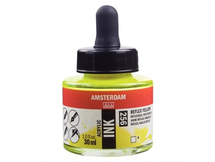 Akrylový inkoust Amsterdam - 256 Reflex Yellow