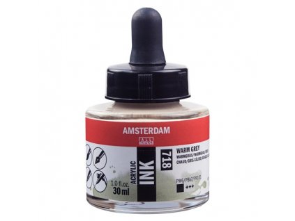 Akrylový inkoust Amsterdam - 718 Warm Grey