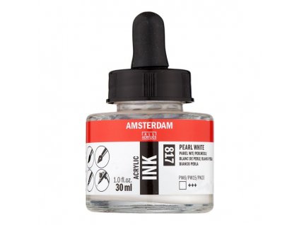 Akrylový inkoust Amsterdam - 817 Pearl White