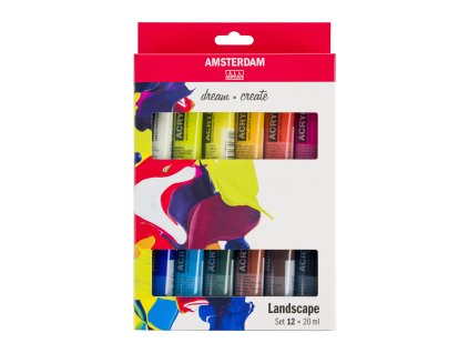 Súprava akrylových farieb Amsterdam Standard Landscape 12 x 20 ml