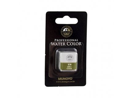 Akvarelová barva v půlpánvičce Mungyo - 838 Olive Green