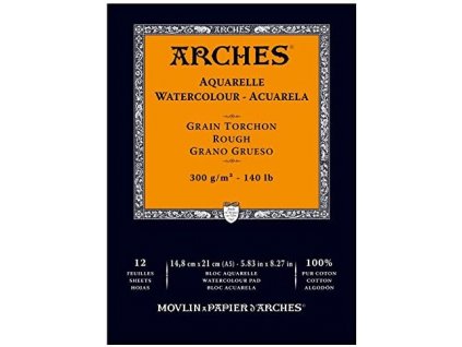 Arches Skicák v lepené vazbě A5, 300g, 12 listů, RG