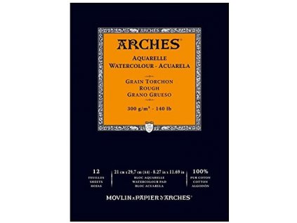 Arches Skicák v lepené vazbě A4, 300g, 12 listů, RG