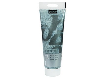 Pískový texturovací gel Pébéo Studio Acrylics černý 250 ml