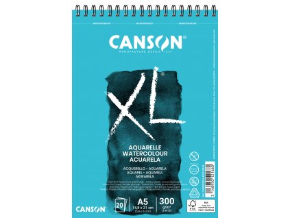 Canson XL Aquarelle Skicák v kroužkové vazbě A5, 300g, 20 listů