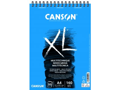 Canson XL Mixed Media Skicák v kroužkové vazbě A4, 160g, 50 listů