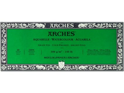 Arches Skicák v lepené vazbě 10 x 25 cm, 300g, 20 listů, CP