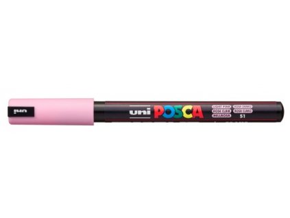 Akrylový fix Posca s kovovým hrotem PC 1MR 0,7 mm, light pink 51