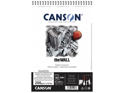Canson The Wall Marker Skicák v kroužkové vazbě A4, 200g, 30 listů