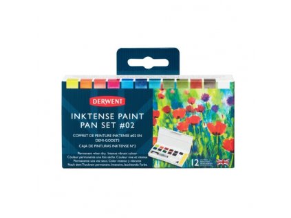 Cestovná sada akvarelových farieb Derwent Inktense 12 ks Set II