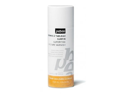 Pébéo Jemný lesklý lak ve spreji pro olejomalbu 400 ml