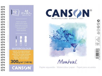 Canson Montval Skicák v kroužkové vazbě A4, 300 g, 12 listů