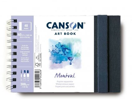 Art Book Canson Montval Skicák v pevné kroužkové vazbě A5, 300 g, 24 listů