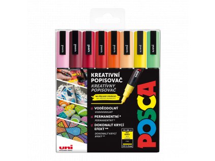 Sada akrylových fixů Posca PC 3M 0,9 1,3 mm, odstíny Summer, 8 ks