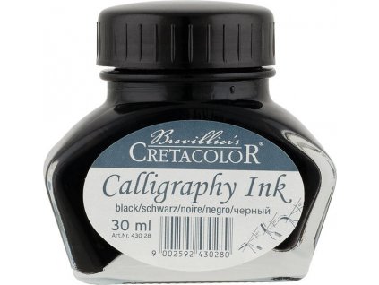 Kaligrafický inkoust Cretacolor černý, 30 ml
