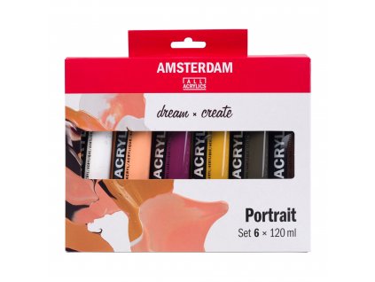 Sada akrylových barev Amsterdam Standard Portrait 6x120ml