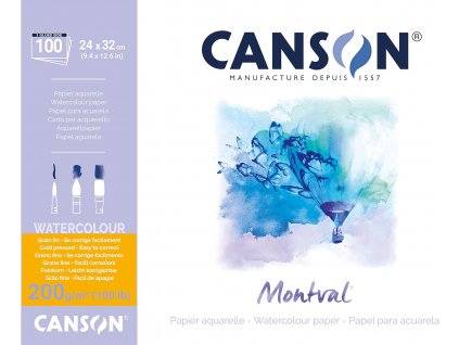 Canson Montval Skicák v lepené vazbě 24 x 32 cm, 300 g, 100 listů