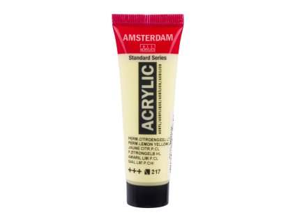 Akrylová barva Amsterdam Standard - 217 Permanent Lemon Yellow Light (Objem 20 ml)