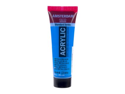 Akrylová barva Amsterdam Standard - 834 Metallic Blue (Objem 20 ml)