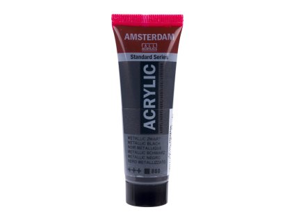 Akrylová farba Amsterdam Standard - 850 Metallic Black