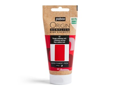 Akrylová barva Pébéo Origin Acrylics - 07 Cadmium Red Hue (Objem 60 ml)