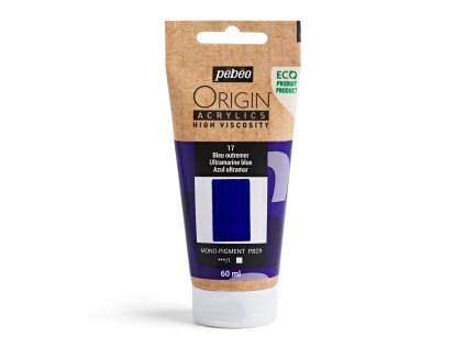 Akrylová barva Pébéo Origin Acrylics - 17 Ultramarine Blue (Objem 60 ml)