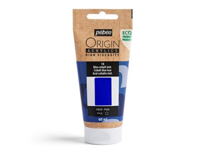 Akrylová barva Pébéo Origin Acrylics - 18 Cobalt Blue Hue (Objem 60 ml)
