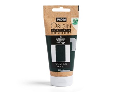Akrylová barva Pébéo Origin Acrylics - 25 Sap Green (Objem 60 ml)