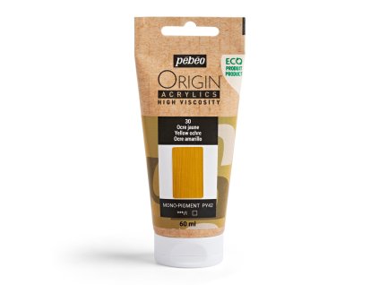 Akrylová barva Pébéo Origin Acrylics - 30 Yellow Ochre (Objem 60 ml)