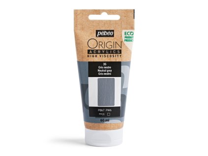 Akrylová barva Pébéo Origin Acrylics - 35 Neutral Grey (Objem 60 ml)