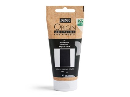 Akrylová barva Pébéo Origin Acrylics - 39 Mars Black