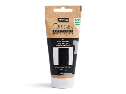 Akrylová barva Pébéo Origin Acrylics - 40 Ivory Black Hue