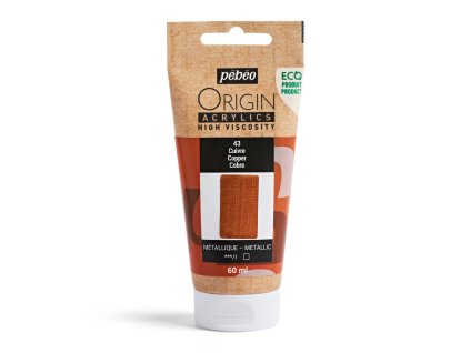 Akrylová barva Pébéo Origin Acrylics - 43 Copper (Objem 60 ml)