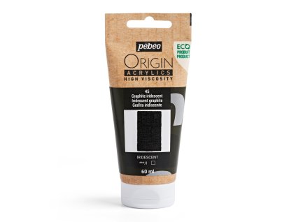 Akrylová barva Pébéo Origin Acrylics - 45 Iridescent Graphite (Objem 60 ml)