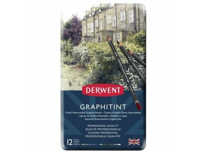 Sada akvarelových grafitových pastelek Derwent Graphitint 12 ks 4