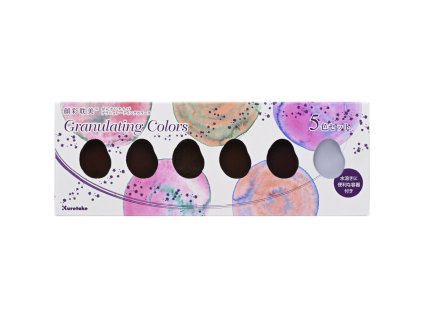 Sada akvarelových barev Gansai Tambi Granulating Colours Set 5 odstínů