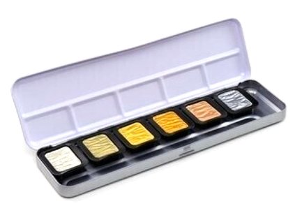Sada akvarelových barev FINETEC Premium Pearlescent Antique Tones 6 ks
