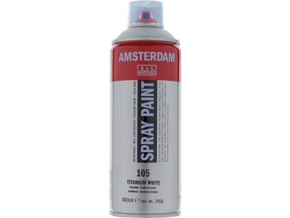 Akrylový sprej Amsterdam 400 ml - 105 Titanium White