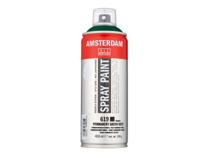 Akrylový sprej Amsterdam 400 ml - 619 Permanent Green Deep