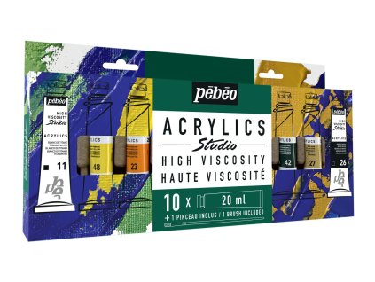 Sada akrylových barev Pébéo Studio 10 x 20 ml