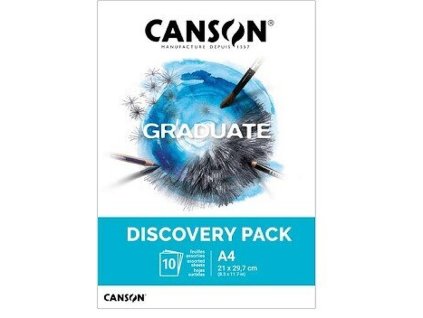 Canson Graduate Discovery Pack Assorted Papers, A4, 10 listov